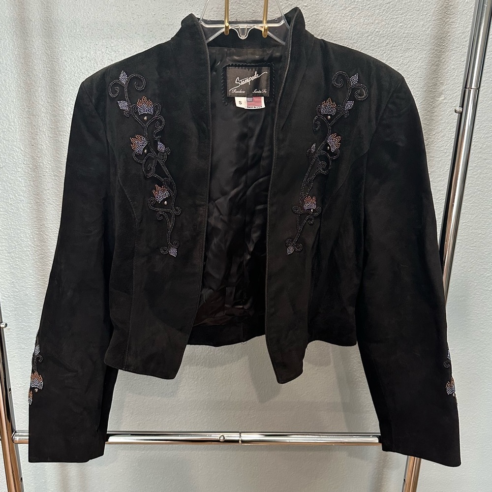 Woman’s Vintage Stampede suede‎ leather western blazer